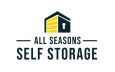 Logo des Selfstorage Anbieters All Seasons in den Farben Blau und Gelb